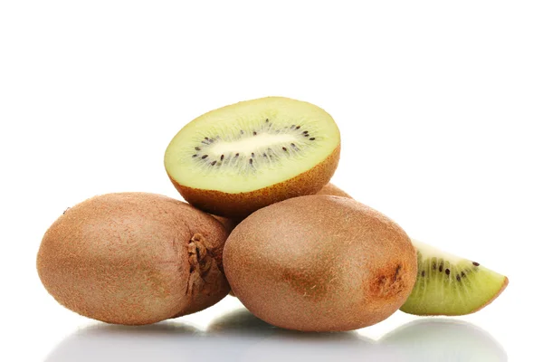 Frutas kiwi suculentas isoladas em branco — Fotografia de Stock