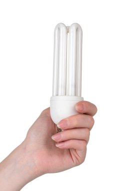 kol holding enerji tasarruflu lamba beyaz izole