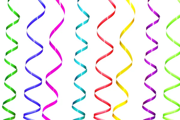 Lindas correntes de cores isoladas em branco — Fotografia de Stock