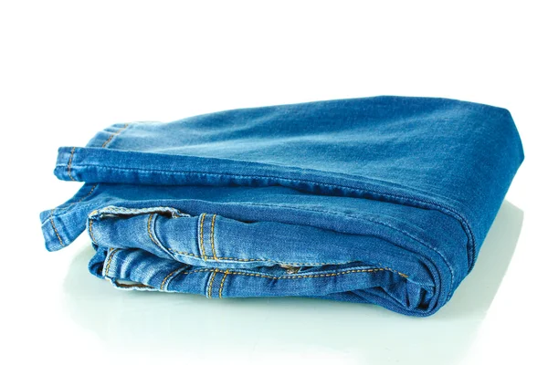 Blue jeans isolated on white — Stock Photo, Image