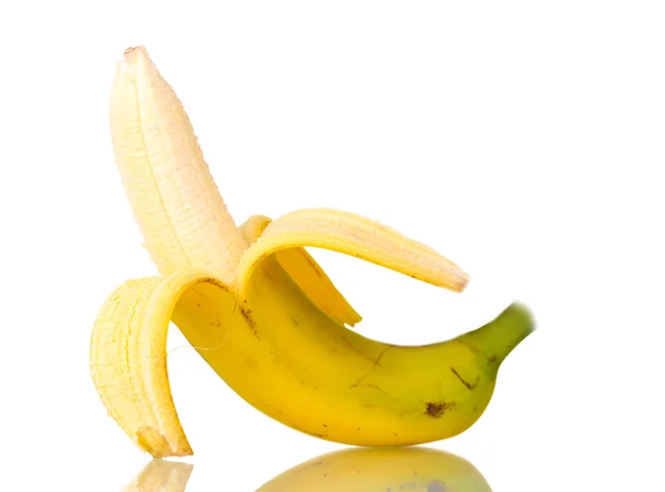 Banana gostosa isolada em branco — Fotografia de Stock