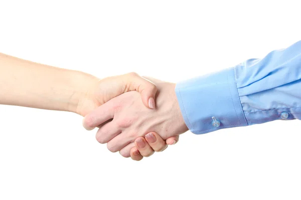 Handshake isolerad på vit — Stockfoto