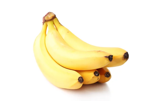 Куча бананов, изолированных на белом — стоковое фото