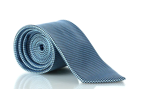 Modrá kravata izolovaná na bílém — Stock fotografie