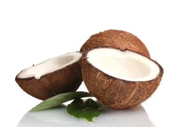 Färsk kokos isolerad på vit — Stockfoto