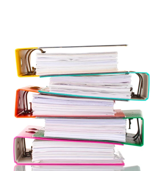 Office folders isolated on white — Stock Photo, Image
