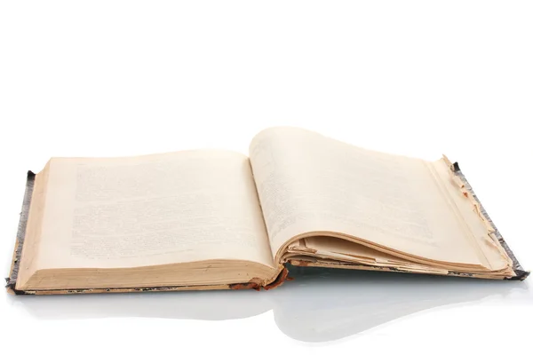 Старая книга изолирована на белом — стоковое фото