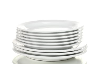 Clean plates isolated on white clipart