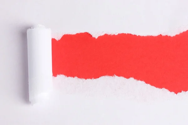 Torn paper with red background — Stock Photo, Image