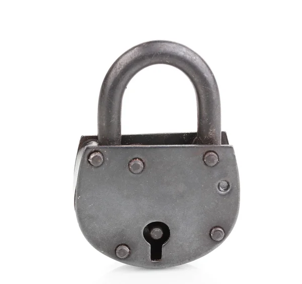 Retro padlock isolated on white — Stock Photo, Image