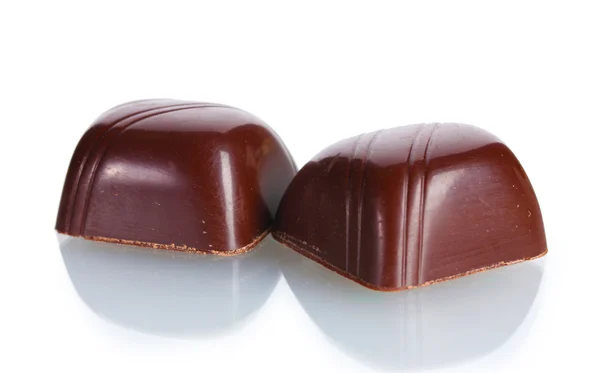 Schokolade isoliert auf weiß — Stockfoto