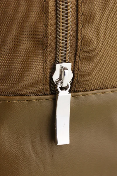 Bag's zipper close up