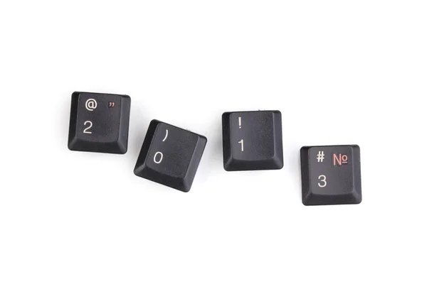 Tastatur Tasten sagen 2013 isoliert auf weiß — Stockfoto