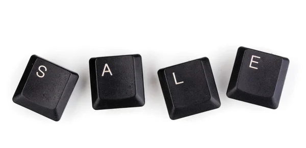 Clés de clavier disant vente isolée sur blanc — Photo