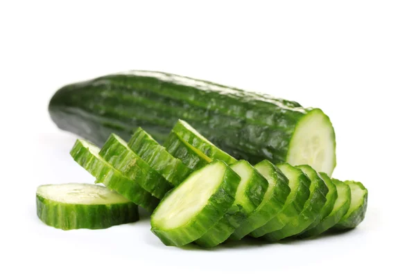 Fresh cucumber isolated on white — Stock Photo, Image