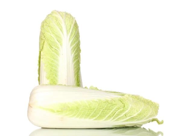 Fresh chinese cabbages isolated on white — Stock Photo, Image
