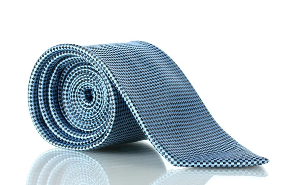 Gravata azul isolado no branco — Fotografia de Stock