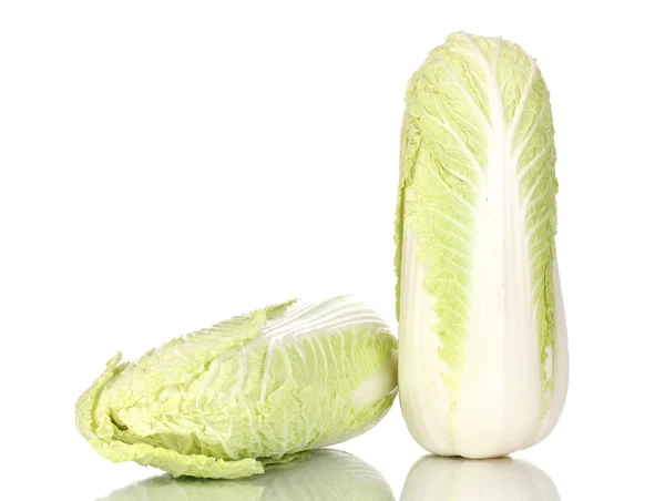 Fresh chinese cabbages isolated on white — Stock Photo, Image