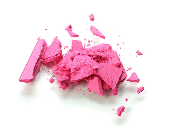 Geplette roze eyeshadows geïsoleerd op wit — Stockfoto