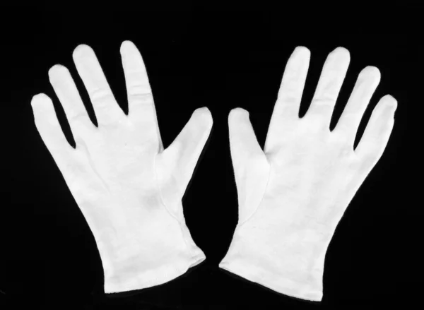 Látkové rukavice na černém pozadí — Stock fotografie