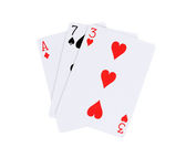 tři karty izolovaných na bílém