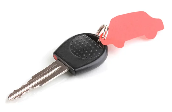 Автомобільний ключ з шармом ізольований на білому — стокове фото
