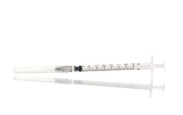 Siringa di insulina isolata su bianco — Foto Stock