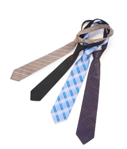 Cravatte isolate su bianco — Foto Stock