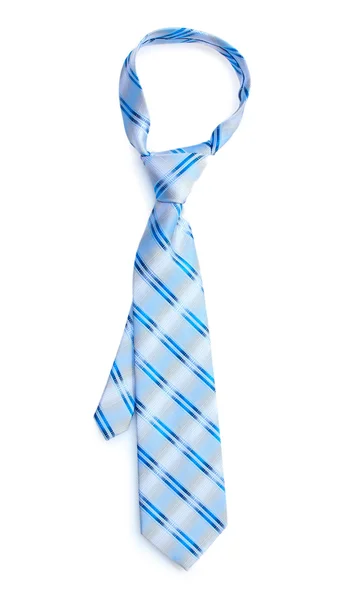 Κομψό μπλε γραβάτα που απομονώνονται σε λευκό — Φωτογραφία Αρχείου