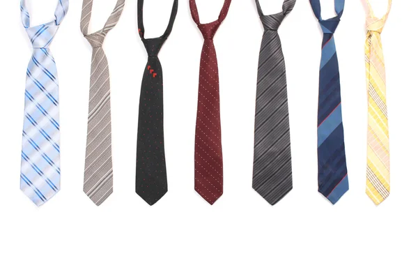 Krawatten isoliert auf weiß — Stockfoto