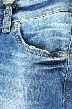 Blue jeans pocket closeup clipart