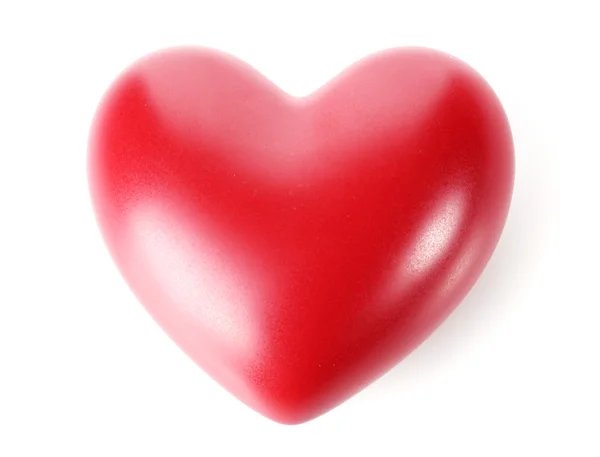 Decorative red heart isolated on white — Stock Photo, Image