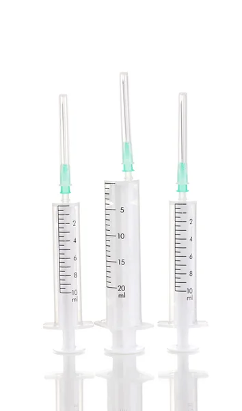 Syringes isolated on white — Stok fotoğraf