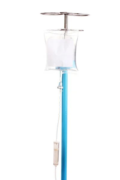 Terapêutica intravenosa isolada em branco — Fotografia de Stock