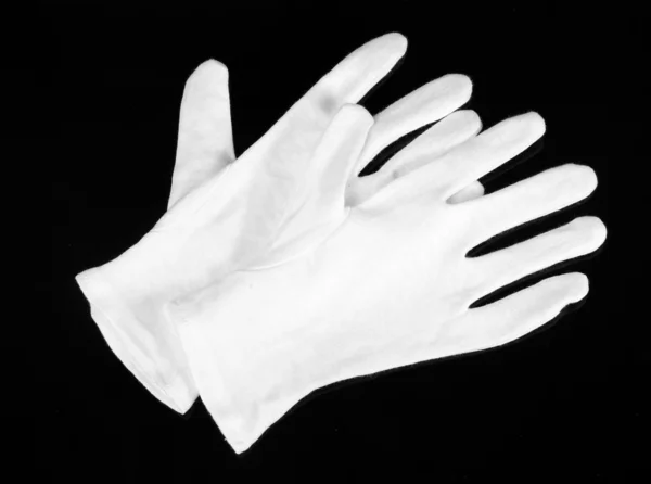 Πανί γάντια σε μαύρο φόντο — Φωτογραφία Αρχείου