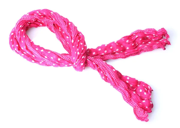 Sciarpa femminile rosa brillante isolato su bianco — Foto Stock