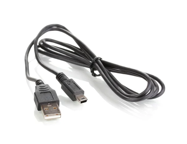 Kabel USB izolowany na biało — Zdjęcie stockowe
