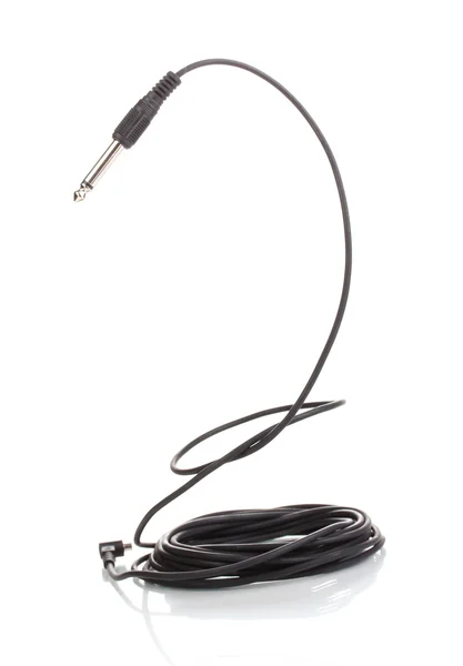 Kabel audio izolowany na biało — Zdjęcie stockowe