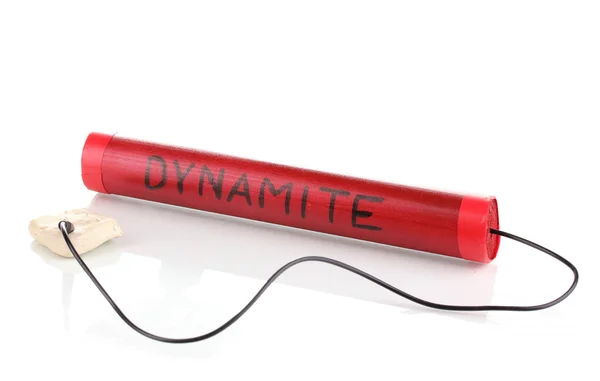 Dynamite isolée sur blanc — Photo