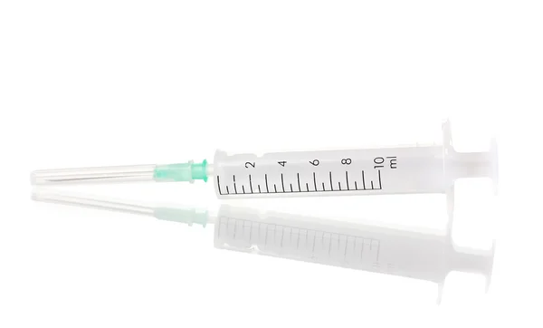 Syringe isolated on white — Stock Photo, Image