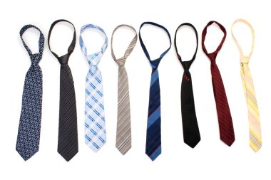 Ties isolated on white clipart