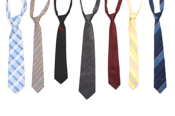 Ties isolated on white — Stock Photo, Image