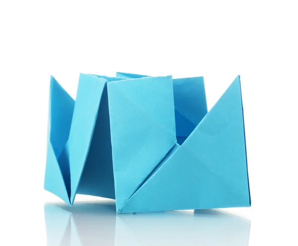 Origami papper ångaren isolerad på vit — Stockfoto