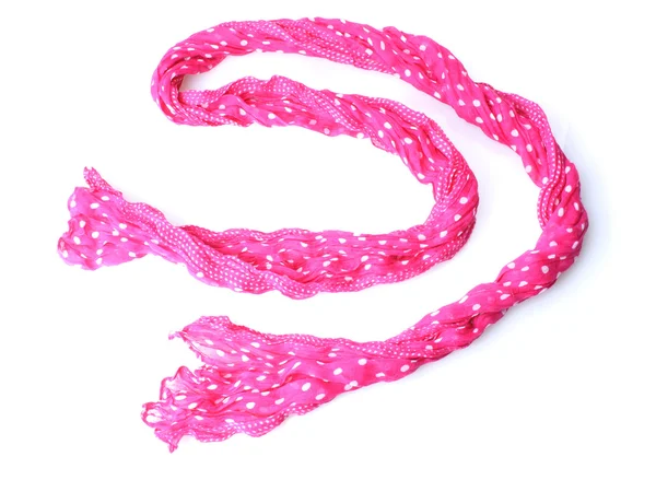 白で隔離される明るいピンク女性のスカーフ — ストック写真