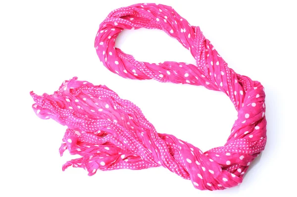 Bufanda femenina rosa brillante aislada en blanco — Foto de Stock