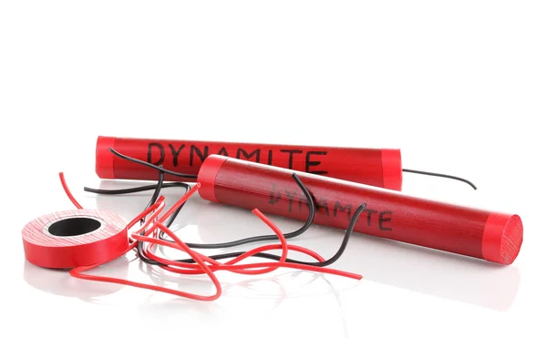 Gör dynamit bomb isolerad på vit — Stockfoto