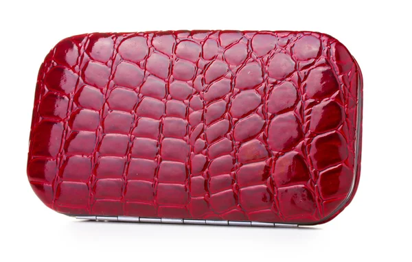 Krásné červené Dámské kabelky izolovaných na bílém — Stock fotografie
