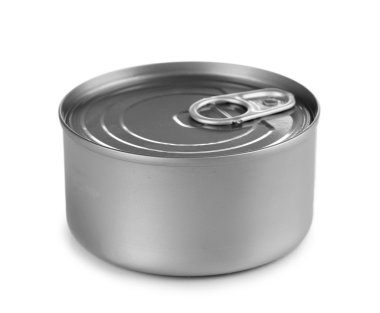 Tin can isolated on white clipart