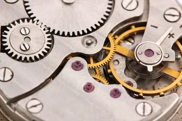 Mecanismo do relógio close-up — Fotografia de Stock