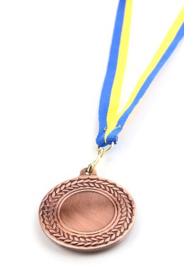 beyaz izole bronz madalya